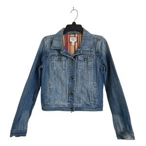 I Love H81 Women's Blue Denim Jacket Medium